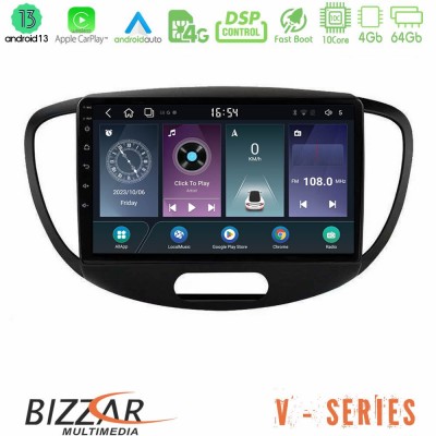 Bizzar V Series Hyundai i10 2008-2014 10core Android13 4+64GB Navigation Multimedia Tablet 9