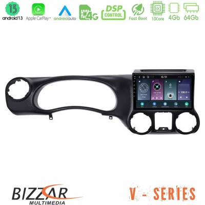 Bizzar V Series Jeep Wrangler 2011-2014 10core Android13 4+64GB Navigation Multimedia Tablet 9