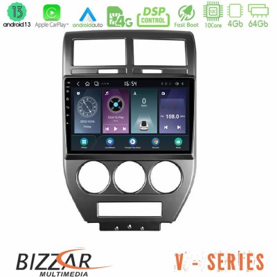 Bizzar V Series Jeep Compass/Patriot 2007-2008 10core Android13 4+64GB Navigation Multimedia Tablet 10