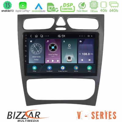 Bizzar V Series Mercedes C Class (W203) 10core Android13 4+64GB Navigation Multimedia Tablet 9