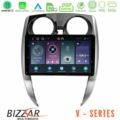 Bizzar V Series Nissan Note 2013-2018 10core Android13 4+64GB Navigation Multimedia Tablet 10