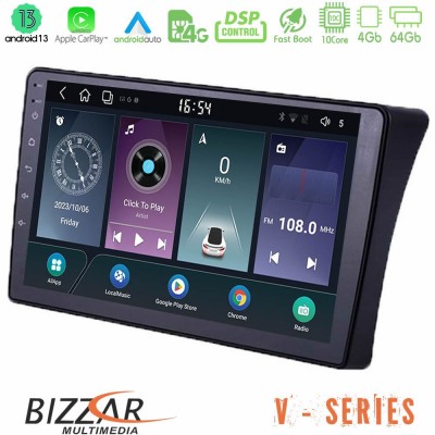 Bizzar V Series Nissan Navara D40 10core Android13 4+64GB Navigation Multimedia Tablet 9