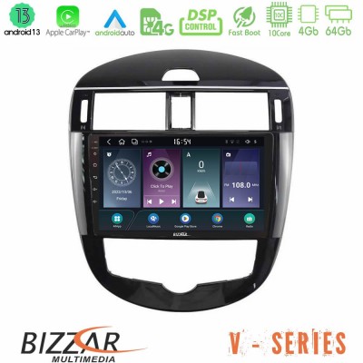 Bizzar V Series Nissan Pulsar 2015-2018 10core Android13 4+64GB Navigation Multimedia Tablet 9