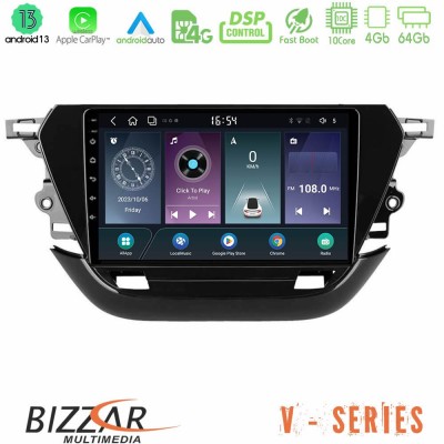 Bizzar V Series Opel Corsa F 2019-2023 10core Android13 4+64GB Navigation Multimedia Tablet 9