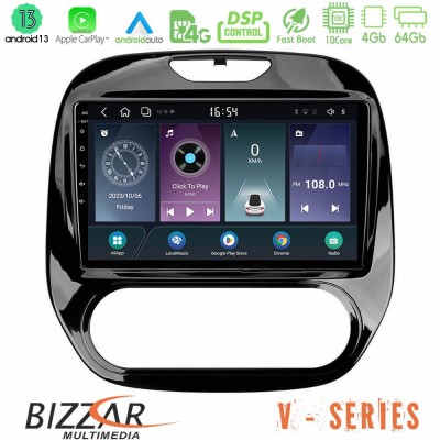 Bizzar V Series Renault Captur 2013-2019 (Manual AC) 10core Android13 4+64GB Navigation Multimedia Tablet 9