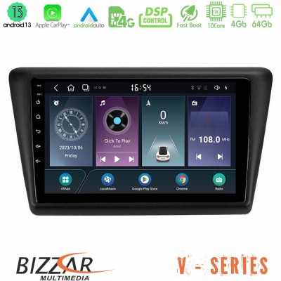 Bizzar V Series Skoda Rapid 2013-2017 10core Android13 4+64GB Navigation Multimedia Tablet 9