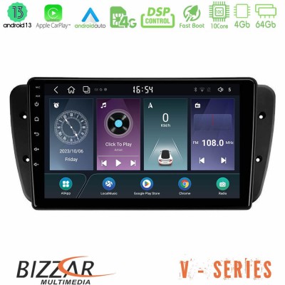 Bizzar V Series Seat Ibiza 2008-2012 10core Android13 4+64GB Navigation Multimedia Tablet 9