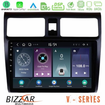 Bizzar V Series Suzuki Swift 2005-2010 10core Android13 4+64GB Navigation Multimedia Tablet 10