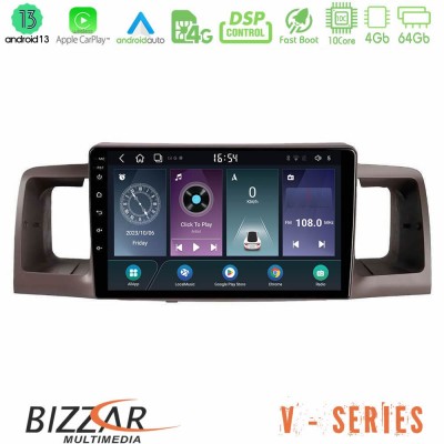 Bizzar V Series Toyota Corolla 2002-2006 10core Android13 4+64GB Navigation Multimedia Tablet 9
