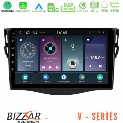 Bizzar V Series Toyota RAV4 10core Android13 4+64GB Navigation Multimedia Tablet 9