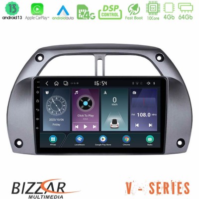 Bizzar V Series Toyota RAV4 2001 - 2006 10core Android13 4+64GB Navigation Multimedia Tablet 9