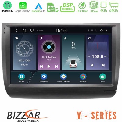 Bizzar V Series Toyota Prius 2004-2009 10core Android13 4+64GB Navigation Multimedia Tablet 9