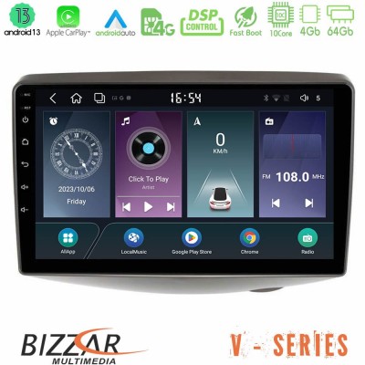 Bizzar V Series Toyota Yaris 1999 - 2006 10core Android13 4+64GB Navigation Multimedia Tablet 9