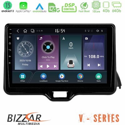 Bizzar V Series Toyota Yaris 2020-> 10core Android13 4+64GB Navigation Multimedia Tablet 9