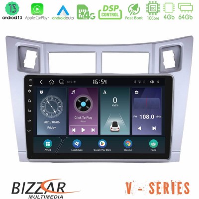 Bizzar V Series Toyota Yaris 10core Android13 4+64GB Navigation Multimedia Tablet 9