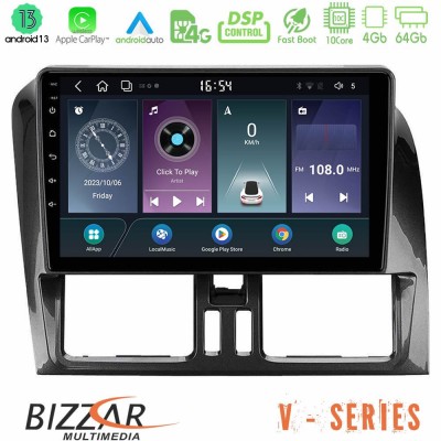 Bizzar V Series Volvo XC60 2009-2012 10core Android13 4+64GB Navigation Multimedia Tablet 9