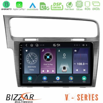 Bizzar V Series VW GOLF 7 10core Android13 4+64GB Navigation Multimedia Tablet 10
