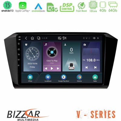 Bizzar V Series VW Passat 10core Android13 4+64GB Navigation Multimedia Tablet 10