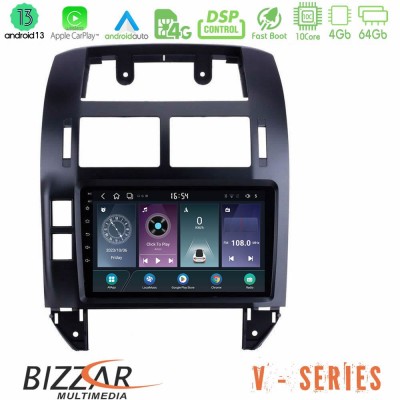 Bizzar V Series VW Polo 2002-2009 10core Android13 4+64GB Navigation Multimedia Tablet 9