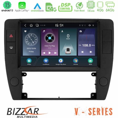 Bizzar V Series VW Passat B5 2001-2005 10core Android13 4+64GB Navigation Multimedia Tablet 9