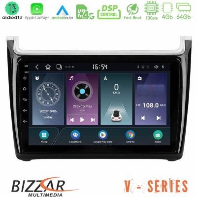 Bizzar V Series Vw Polo 10core Android13 4+64GB Navigation Multimedia Tablet 9