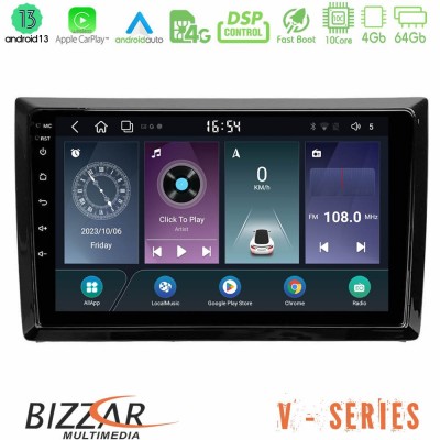 Bizzar V Series VW Beetle 10core Android13 4+64GB Navigation Multimedia Tablet 9