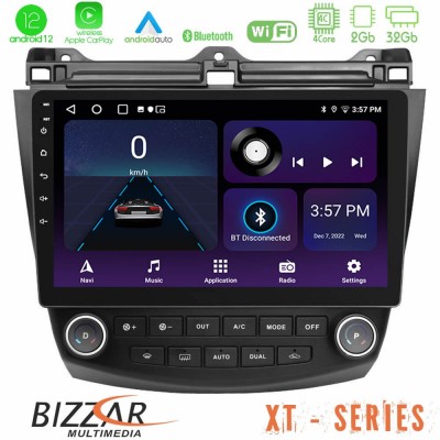 Bizzar XT Series Honda Accord 2002-2008 4Core Android12 2+32GB Navigation Multimedia Tablet 10