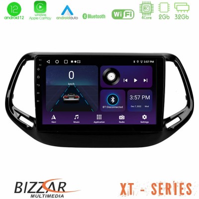 Bizzar XT Series Jeep Compass 2017> 4Core Android12 2+32GB Navigation Multimedia Tablet 10