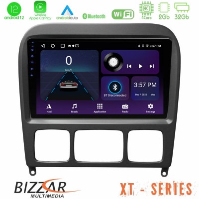 Bizzar XT Series Mercedes S Class 1999-2004 (W220) 4core Android12 2+32GB Navigation Multimedia Tablet 9″