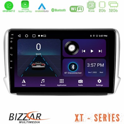 Bizzar XT Series Peugeot 208/2008 4Core Android12 2+32GB Navigation Multimedia Tablet 10