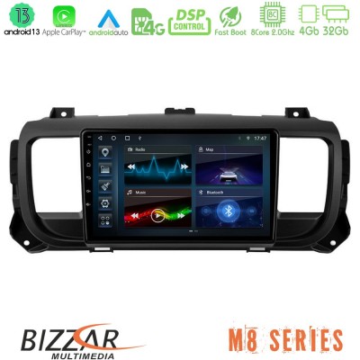 Bizzar M8 Series Citroen/Peugeot/Opel/Toyota 8core Android13 4+32GB Navigation Multimedia Tablet 9