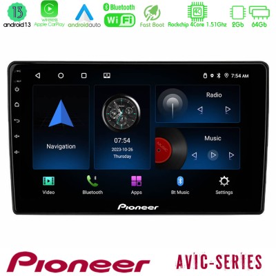 Pioneer Avic Series 4Core Android13 2+64GB Navigation Multimedia Tablet 10