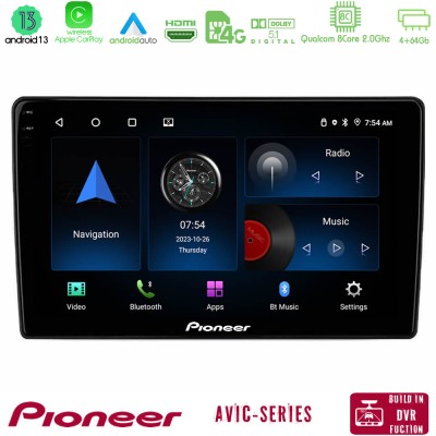 Pioneer Avic Series 8Core Android13 4+64GB Navigation Multimedia Tablet 9