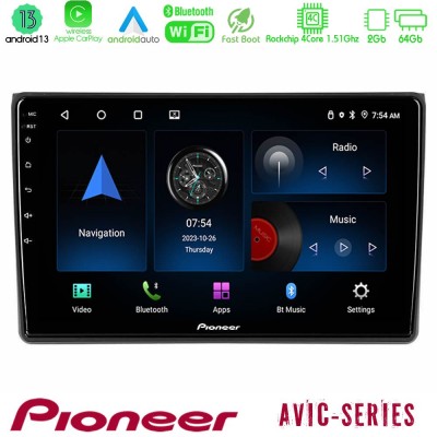 Pioneer AVIC 4Core Android13 2+64GB Audi A4 B7 Navigation Multimedia Tablet 9