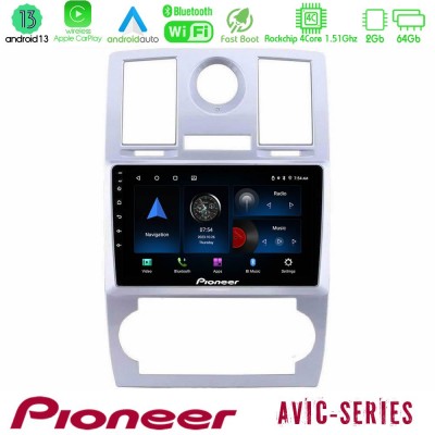 Pioneer AVIC 4Core Android13 2+64GB Chrysler 300C Navigation Multimedia Tablet 9