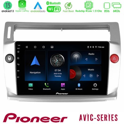 Pioneer AVIC 4Core Android13 2+64GB Citroen C4 2004-2010 Navigation Multimedia Tablet 9