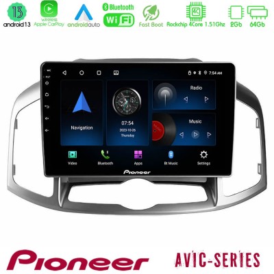 Pioneer AVIC 4Core Android13 2+64GB Chevrolet Captiva 2012-2016 Navigation Multimedia Tablet 9