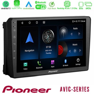Pioneer AVIC 4Core Android13 2+64GB Ford 2007-> Navigation Multimedia Tablet 9