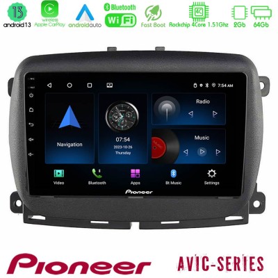 Pioneer AVIC 4Core Android13 2+64GB Fiat 500L Navigation Multimedia Tablet 10