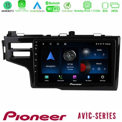 Pioneer AVIC 4Core Android13 2+64GB Honda Jazz 2013-2020 Navigation Multimedia Tablet 9
