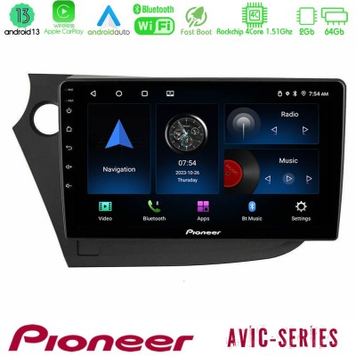 Pioneer AVIC 4Core Android13 2+64GB Honda Insight 2009-2015 Navigation Multimedia Tablet 9