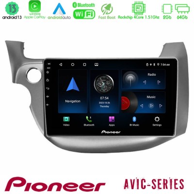 Pioneer AVIC 4Core Android13 2+64GB Honda Jazz 2009-2013 Navigation Multimedia Tablet 10