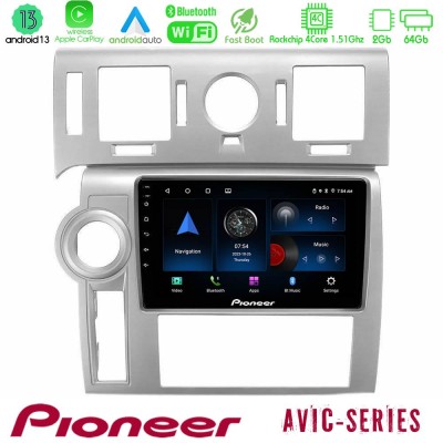Pioneer AVIC 4Core Android13 2+64GB Hummer H2 2008-2009 Navigation Multimedia Tablet 9