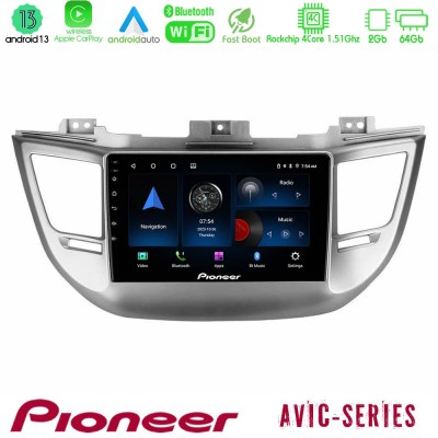 Pioneer AVIC 4Core Android13 2+64GB Hyundai Tucson 2015-2018 Navigation Multimedia Tablet 9