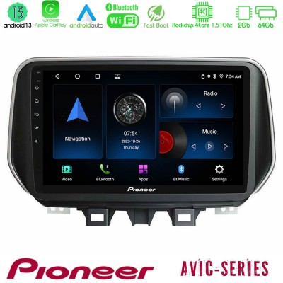 Pioneer AVIC 4Core Android13 2+64GB Hyundai Tucson 2019-> Navigation Multimedia Tablet 9
