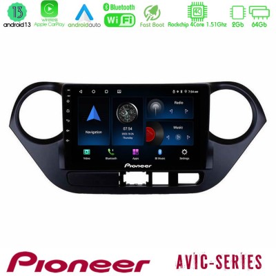 Pioneer AVIC 4Core Android13 2+64GB Hyundai i10 2014-2020 Navigation Multimedia Tablet 9