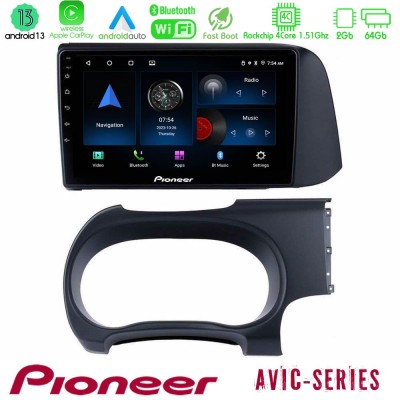 Pioneer AVIC 4Core Android13 2+64GB Hyundai i10 Navigation Multimedia Tablet 9