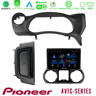 Pioneer AVIC 4Core Android13 2+64GB Jeep Wrangler 2014-2017 Navigation Multimedia Tablet 9