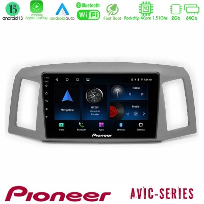 Pioneer AVIC 4Core Android13 2+64GB Jeep Grand Cherokee 2005-2007 Navigation Multimedia Tablet 10