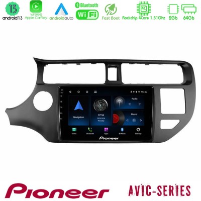 Pioneer AVIC 4Core Android13 2+64GB Kia Rio 2011-2015 Navigation Multimedia Tablet 9